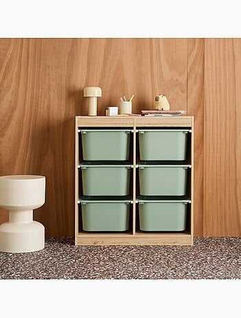Sora - meuble de rangement pour enfant 6 bacs de rangement sora