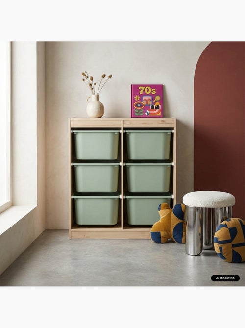 Sora - meuble de rangement pour enfant 6 bacs de rangement sora - Kiabi