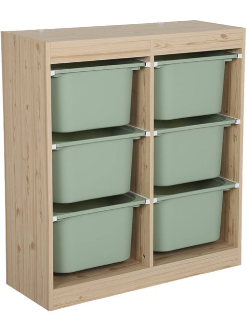 Sora - meuble de rangement pour enfant 6 bacs de rangement sora - Kiabi