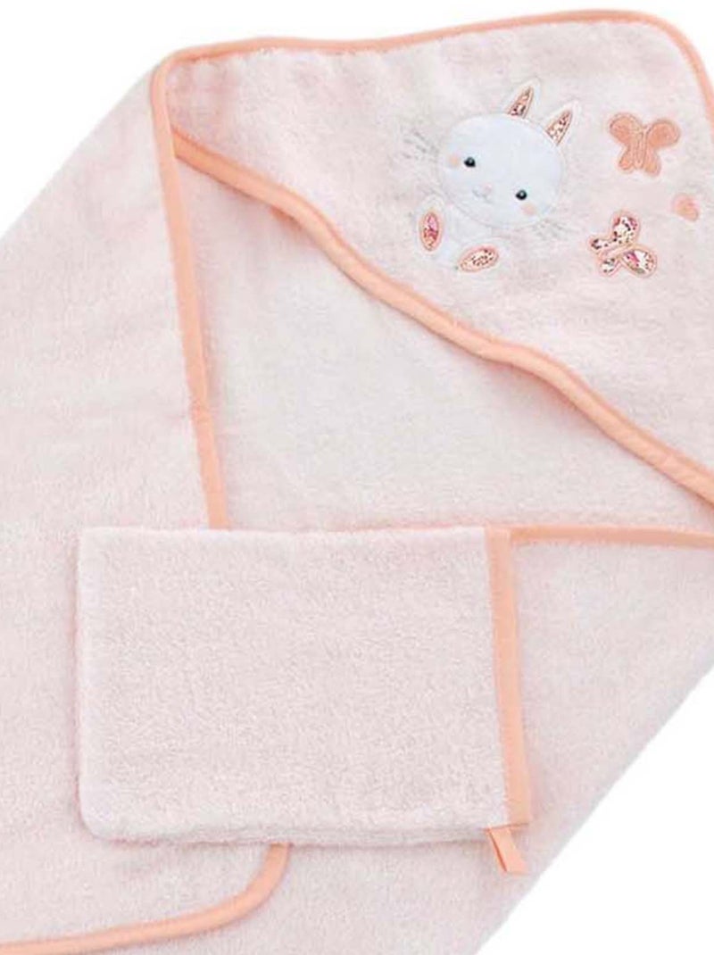Sortie de bain avec gant Lapinou Rose clair - Kiabi