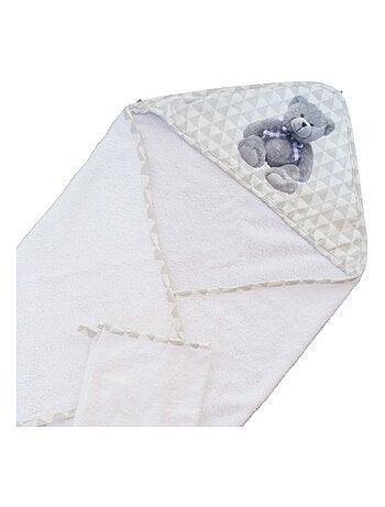 Sortie de bain avec gant Ourson