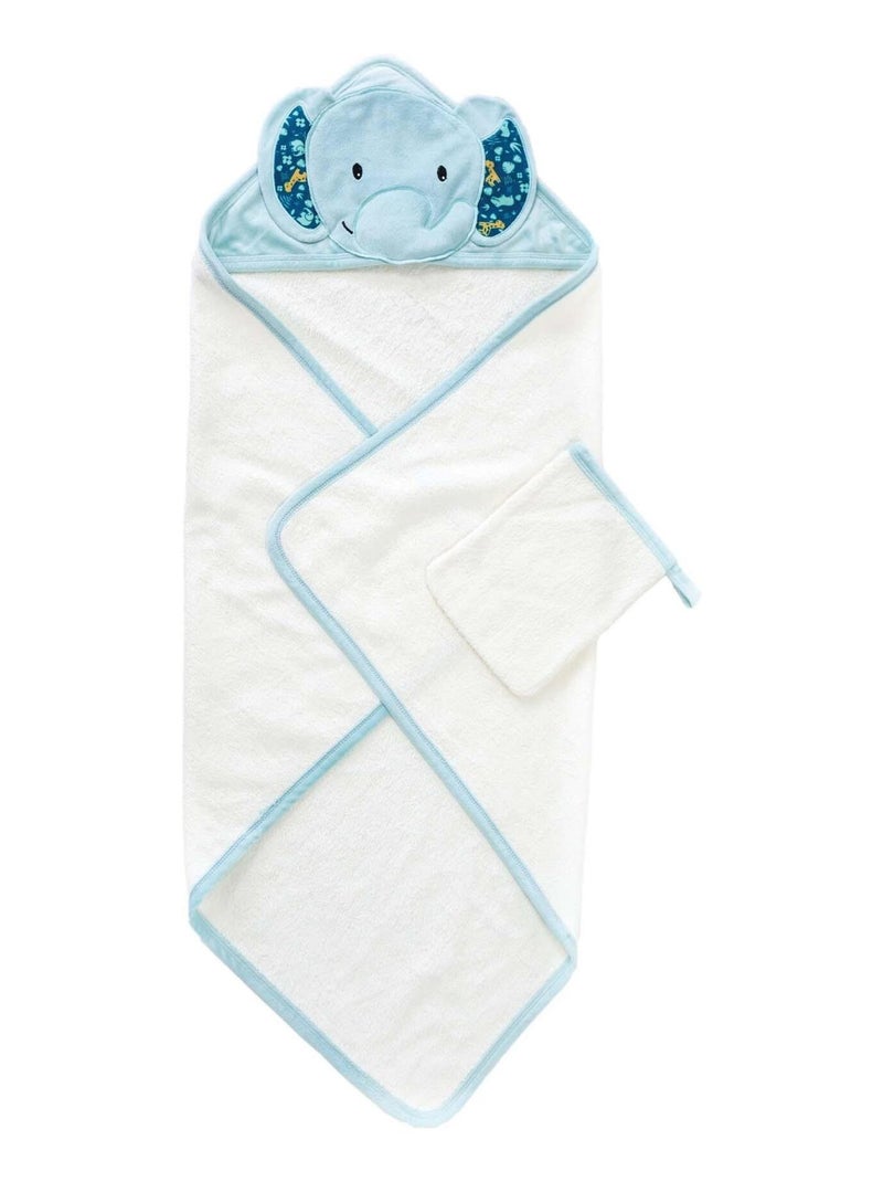 Sortie de bain avec gant Zanimo Bleu - Kiabi