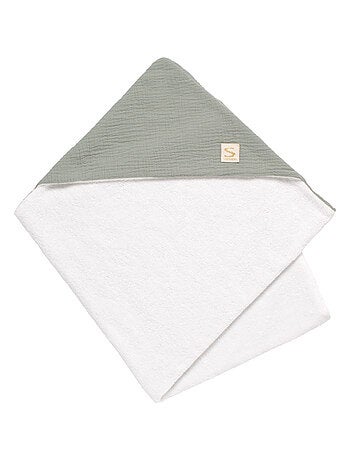 Sortie de bain en double gaze de coton et éponge - SAUTHON