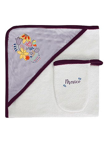 Sortie de bain et Gant Mexico Les Chatounets