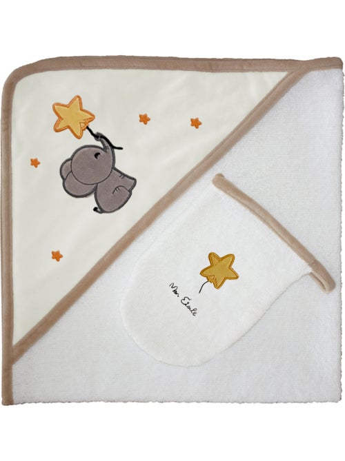 Sortie de bain + Gant "ELEPHANT" Les Chatounets - Kiabi