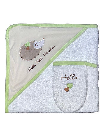 Sortie de bain + Gant "HERICHOU" LES CHATOUNETS