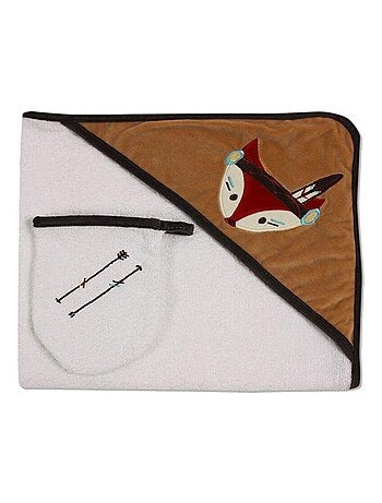 Sortie de Bain + Gant "INDIEN" LES CHATOUNETS