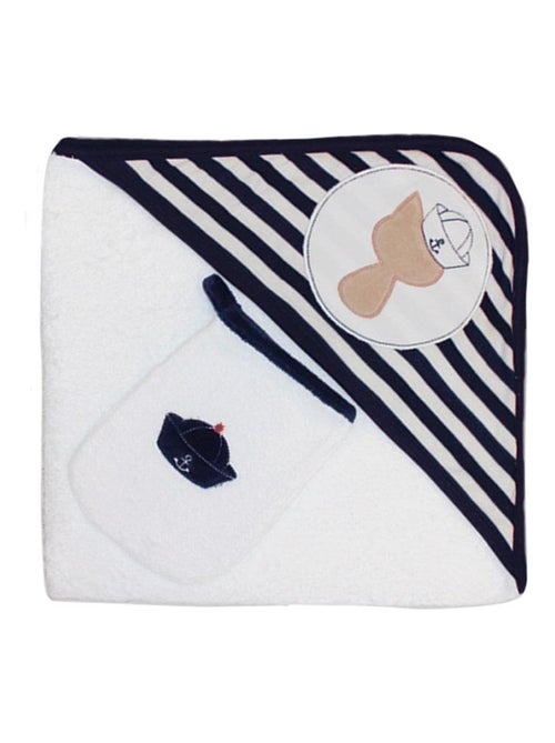 Sortie de Bain + Gant  "MARIN" LES CHATOUNETS - Kiabi