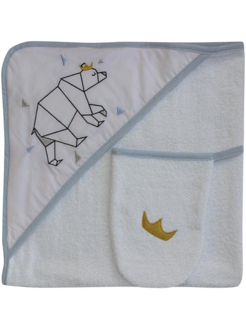 Sortie de bain + Gant "OURS" LES CHATOUNETS - Kiabi