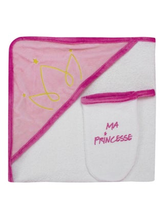 Sortie de bain + Gant "PRINCESSE" LES CHATOUNETS