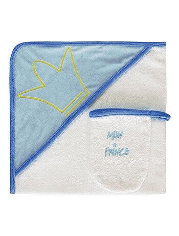 Sortie de bain + Gant "ROI" LES CHATOUNETS
