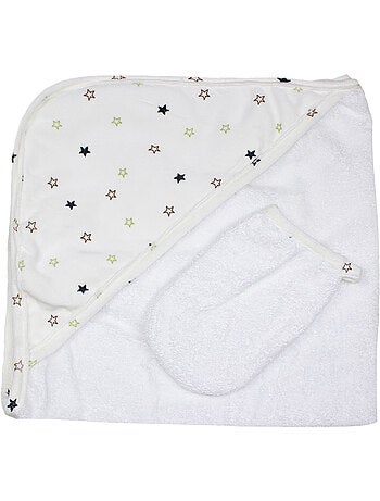 Sortie de bain + Gant "STARS" Les Chatounets