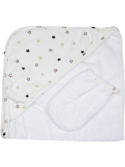 Sortie de bain + Gant "STARS" Les Chatounets - Kiabi