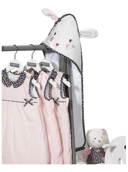 Sortie de bain lapin 75x75cm et gant en coton  blanc - SAUTHON - Kiabi