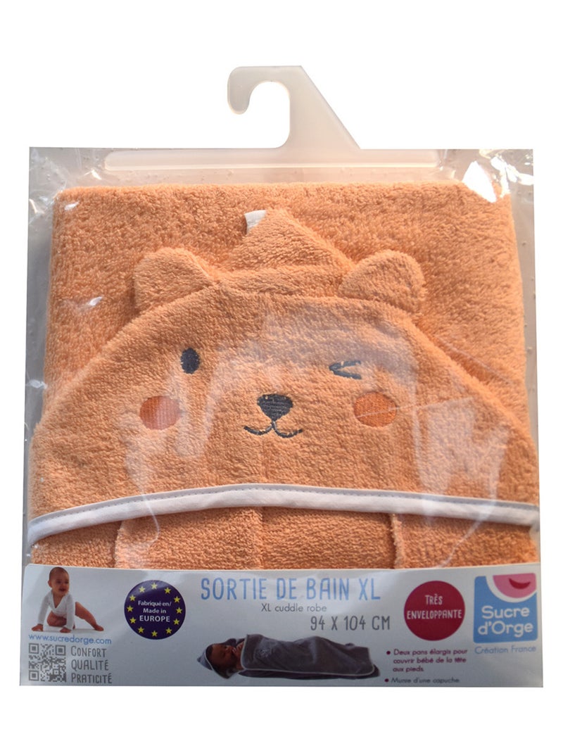 SORTIE DE BAIN XL LOTZA EPONGE Orange - Kiabi