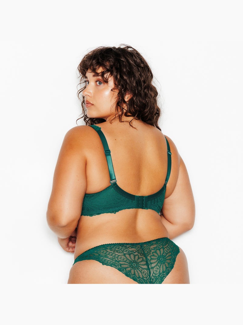 Souiten-gorge sans armatures jannel - rougegorge lingerie Vert foncé - Kiabi
