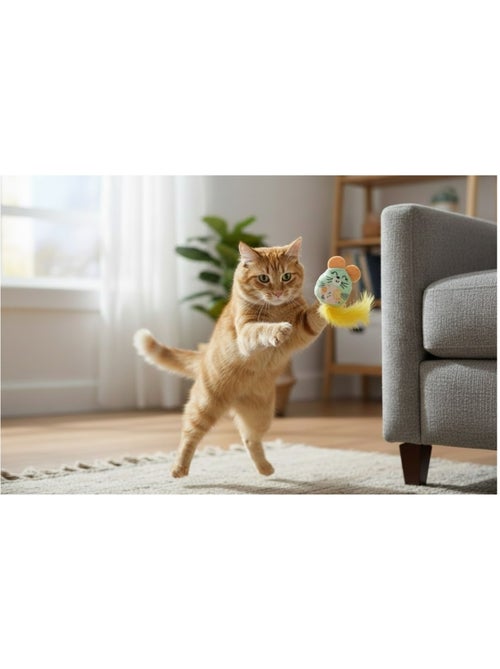 Souris en peluche avec plumes, cataire et crépitement - Kiabi