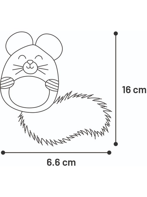 Souris en peluche avec plumes, cataire et crépitement - Kiabi