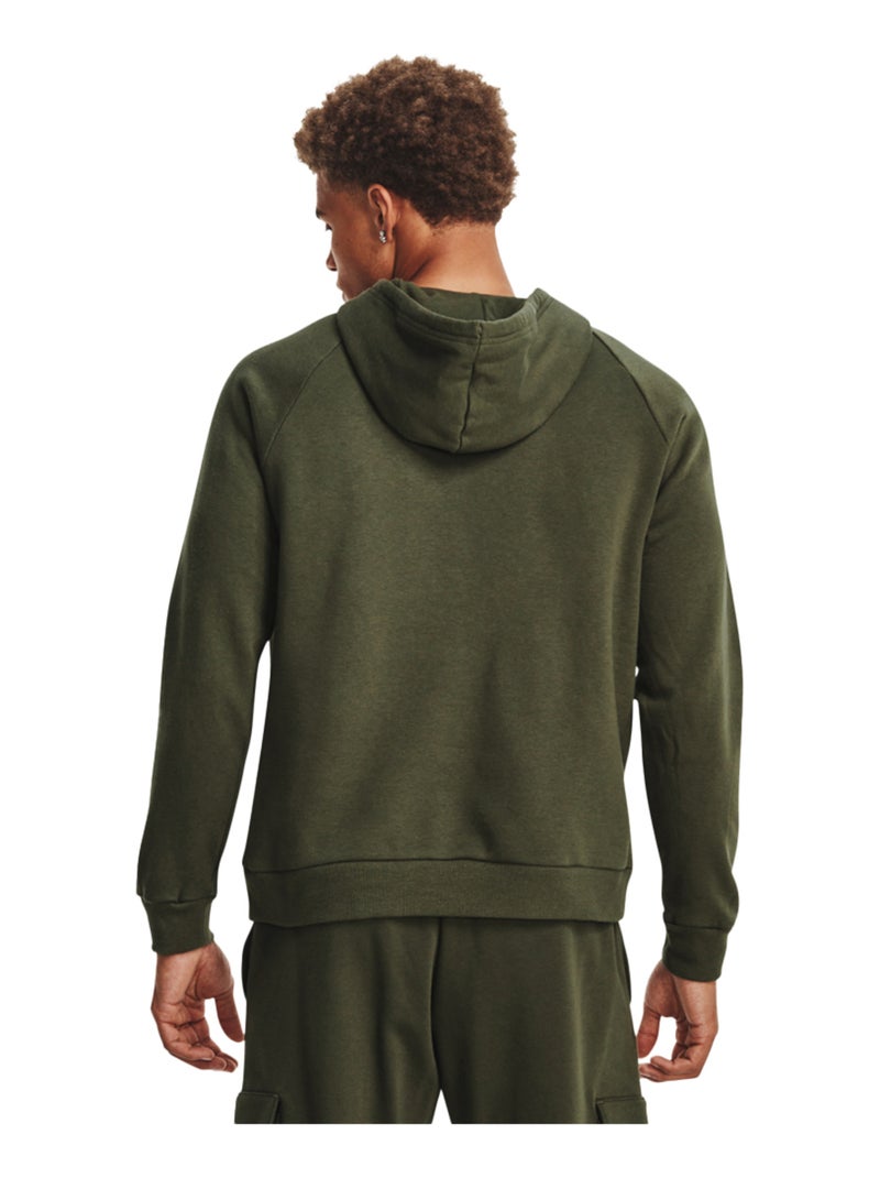 Sous Armure - Sweat à capuche motif/style logo Vert - Kiabi