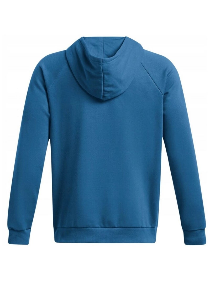Sous Armure - Sweat à capuche style Logo RIVAL Bleu foncé - Kiabi