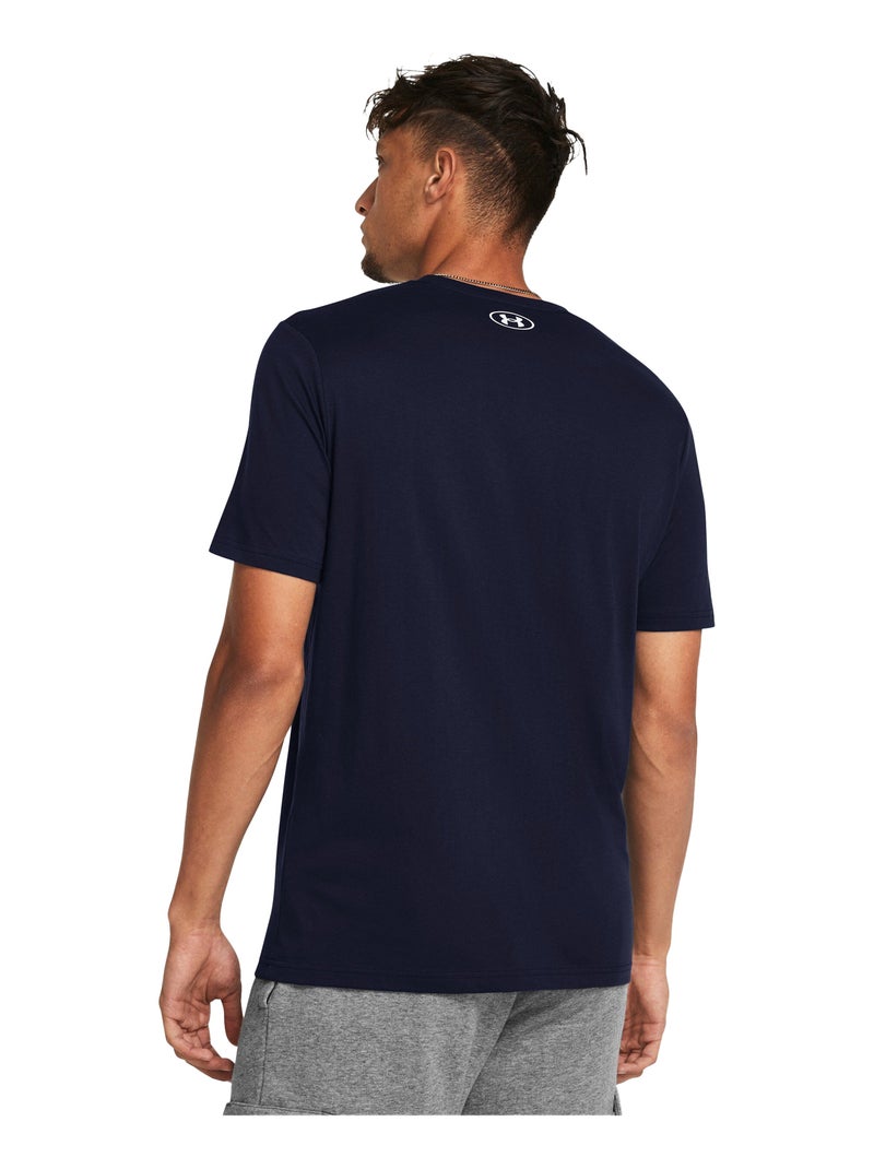 Sous Armure - T-shirt style Logo SPORTSTYLE Bleu marine - Kiabi