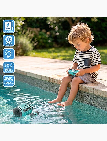 Sous-marin jouet télécommandé rotatif à 360° speed & go