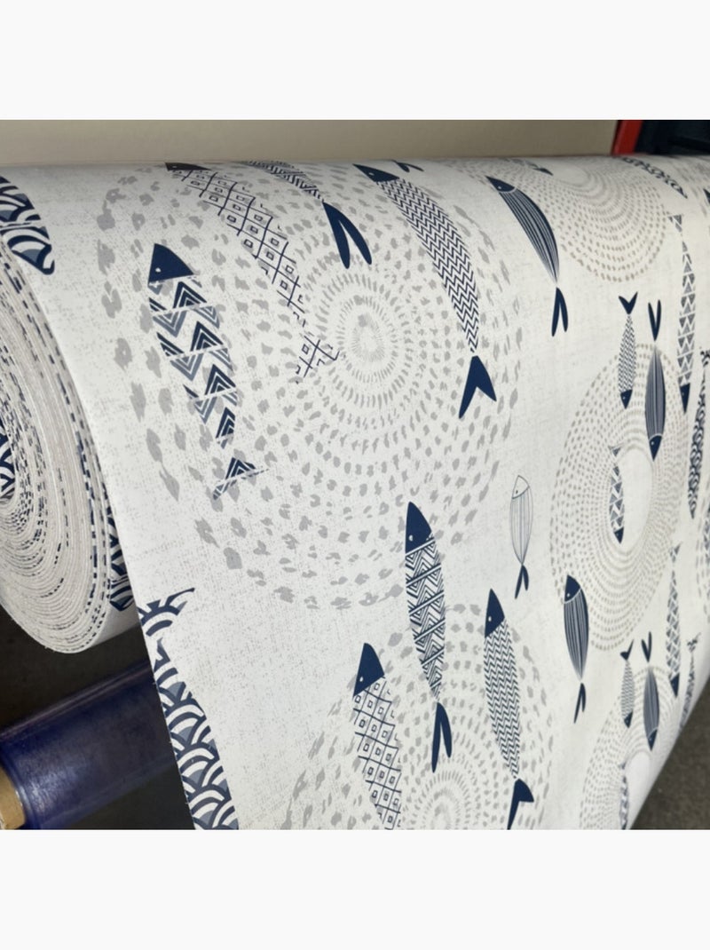 Sous-nappes Bulgommes PVC Poissons PROMO LINGE Blanc Bleu - Kiabi