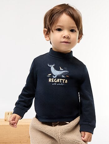 Sous-pull à col montant avec imprimé en relief