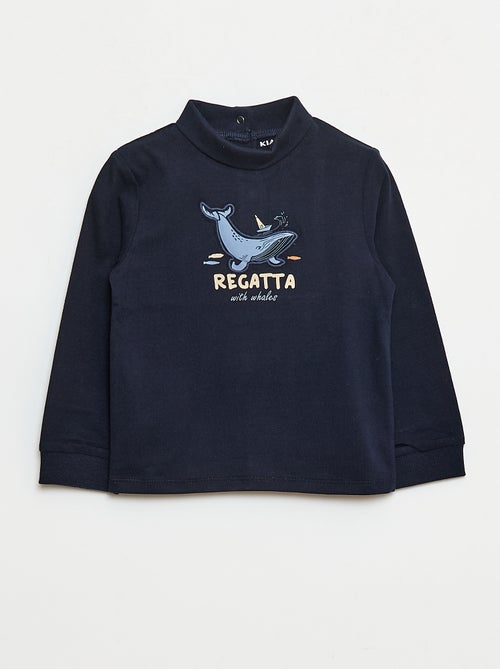 Sous-pull à col montant avec imprimé en relief - Kiabi