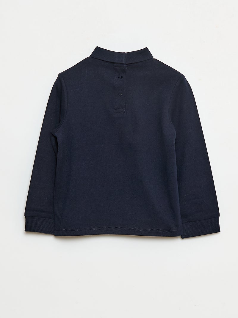 Sous-pull à col montant avec imprimé en relief Bleu - Kiabi