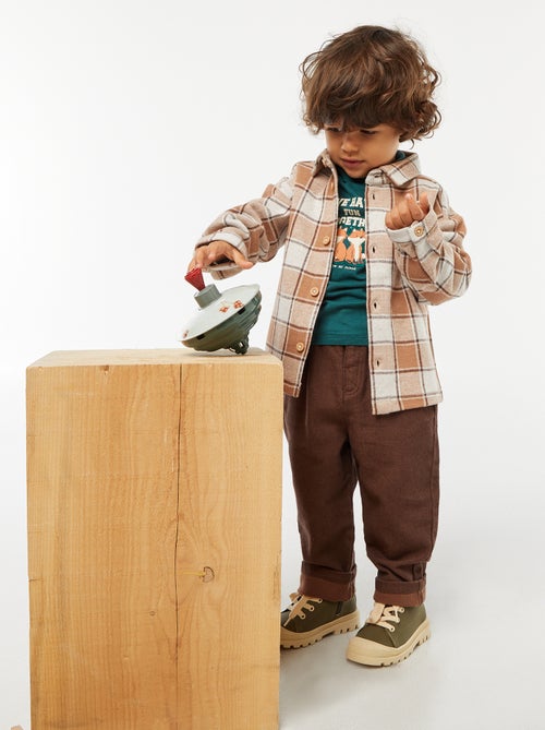 Sous-pull à col montant avec imprimé en relief - Kiabi