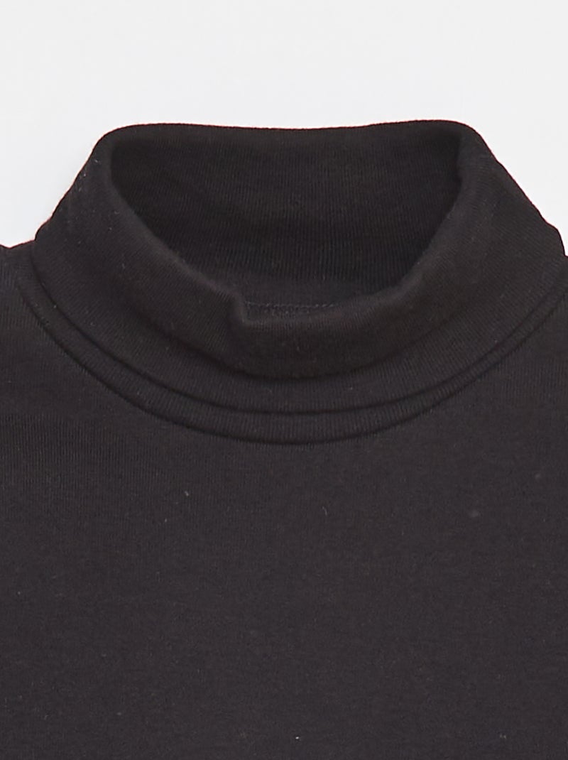 Sous-pull à col montant noir - Kiabi