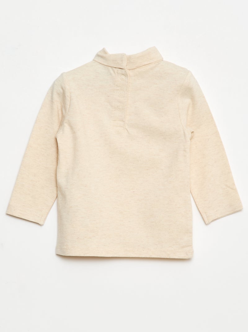 Sous-pull à col montant uni Beige - Kiabi