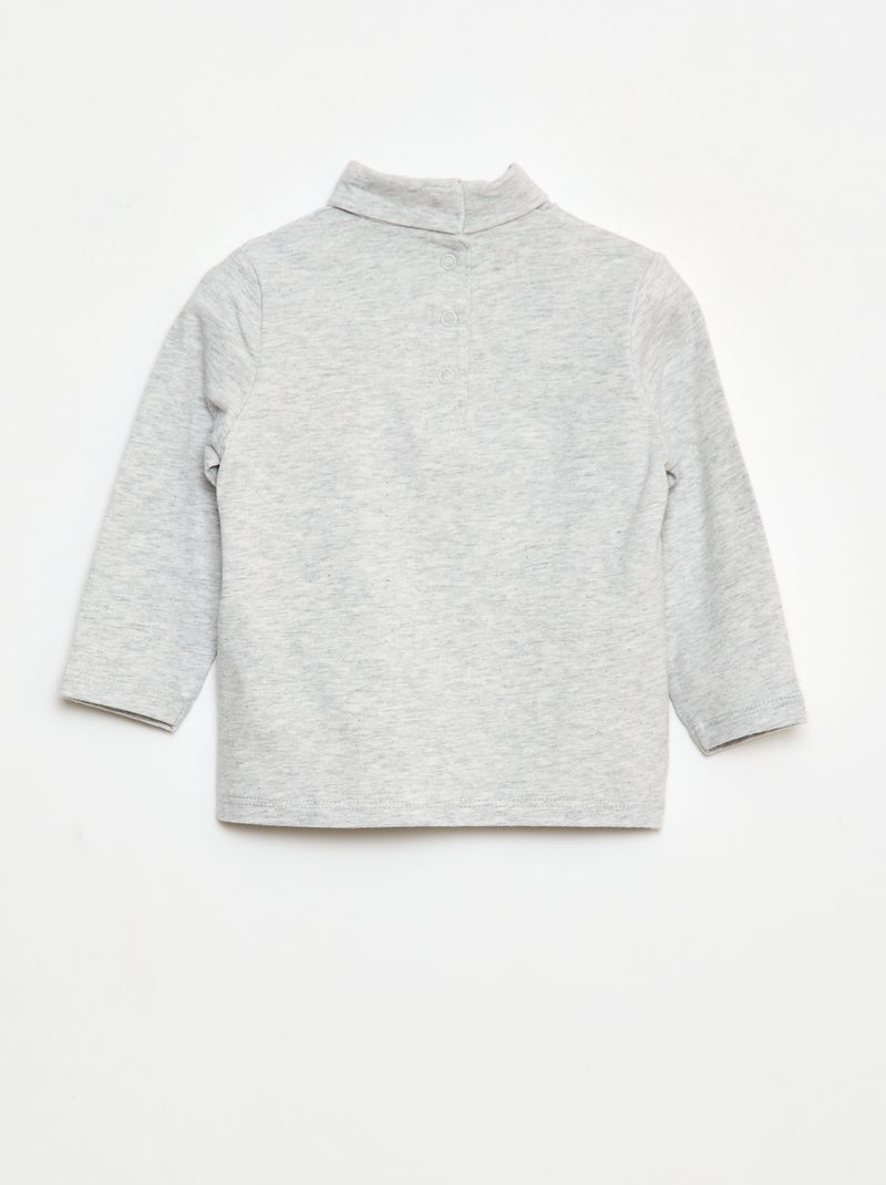 Sous-pull à col montant uni Gris - Kiabi