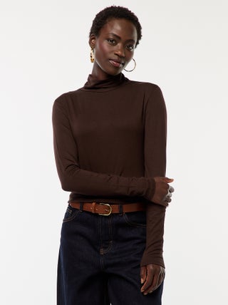 Sous-pull à col roulé et manches longues