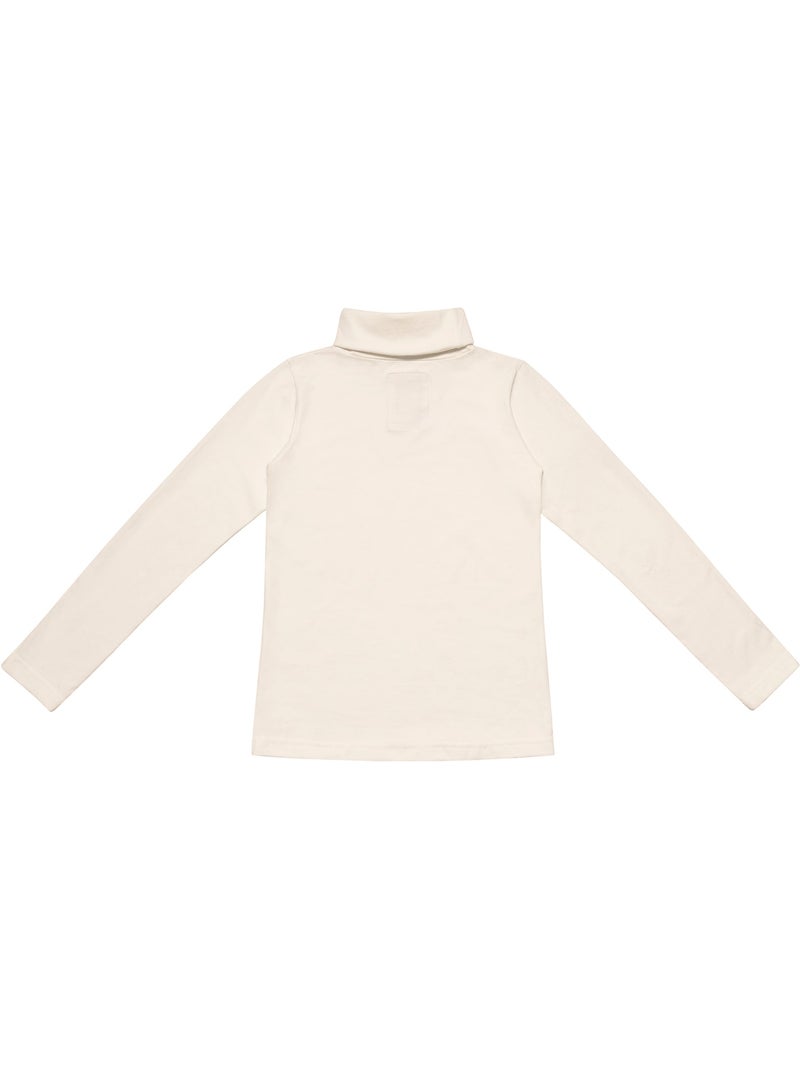 Sous-Pull   à Col Roulé  HARMONIE - 'LA FAUTE A VOLTAIRE' Beige - Kiabi