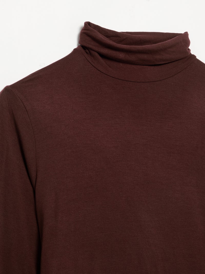 Sous-pull à couleur unie Marron - Kiabi