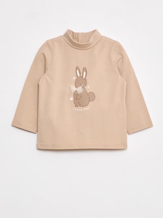 Lot De 2 T-shirts Col Roulé Bébé VERTBAUDET – Basiques Chauds & Doux Pour L’Hiver