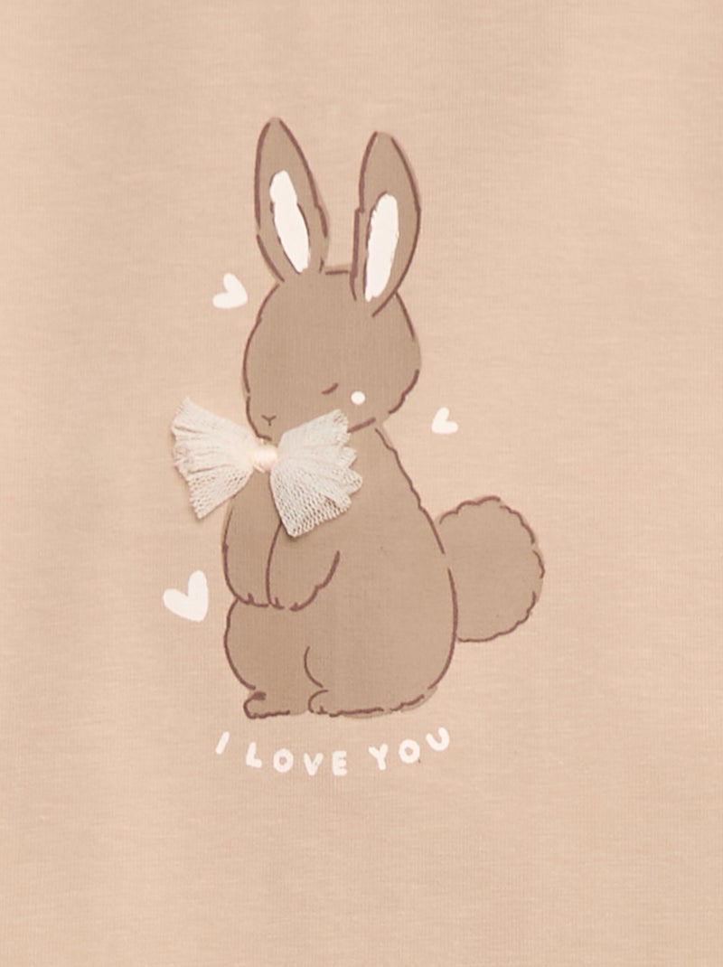 Sous-pull animé fantaisie Beige - Kiabi