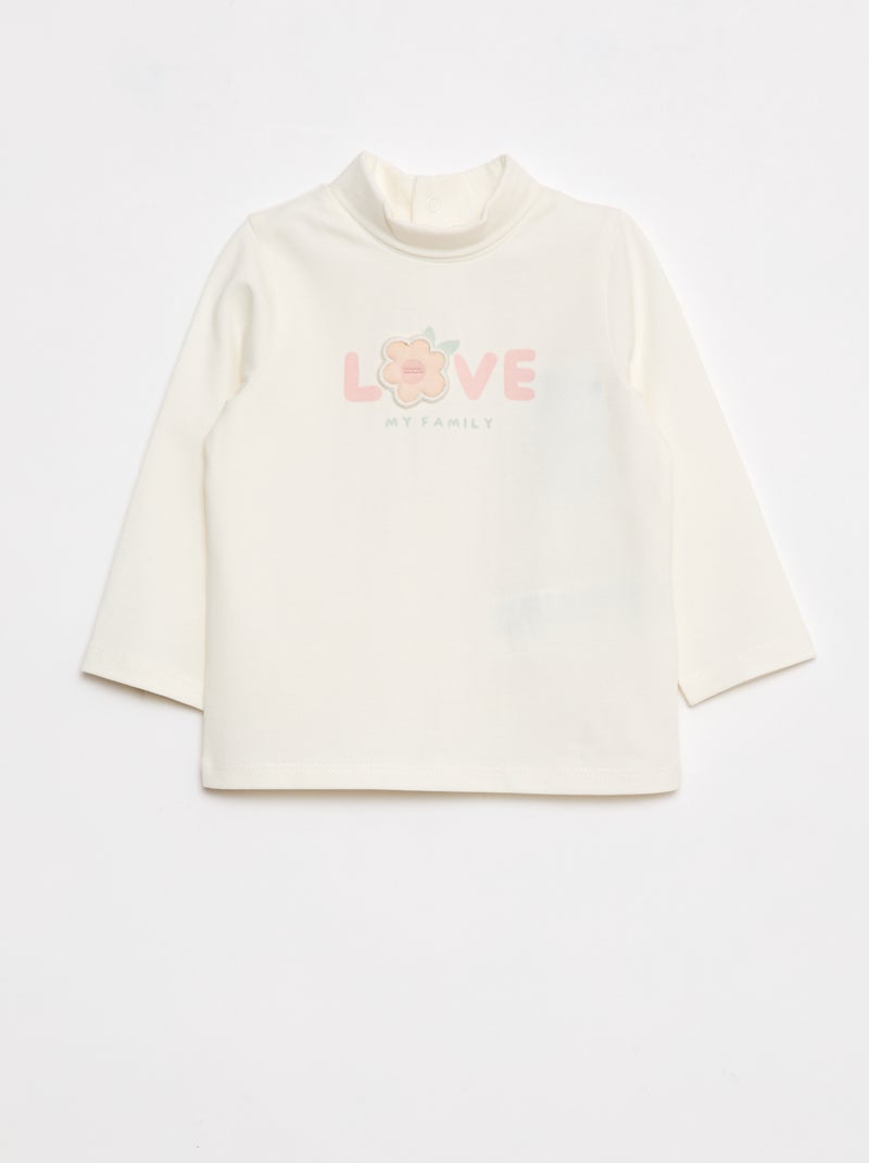 Sous-pull animé fantaisie Blanc - Kiabi