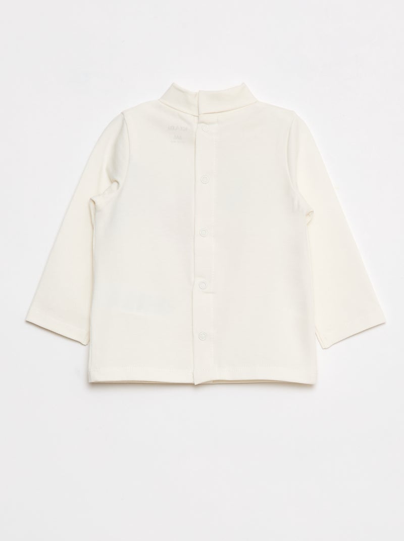 Sous-pull animé fantaisie Blanc - Kiabi