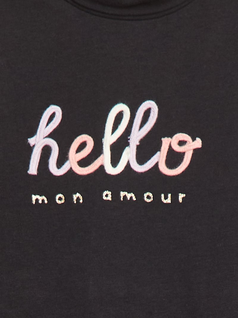 Sous-pull animé fantaisie Noir - Kiabi