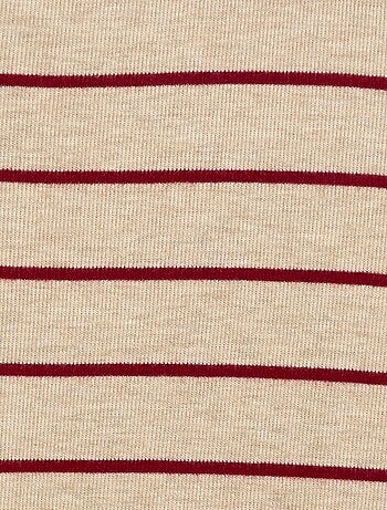 Sous pull avec broderie en coton rayé