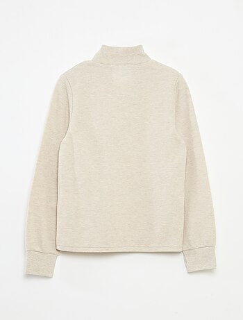 Sous pull avec broderie en coton rayé