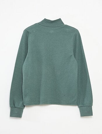 Sous pull avec broderie en coton rayé