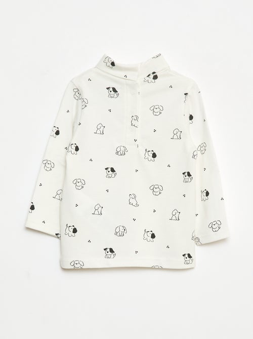 Sous-pull avec col montant à motif - Kiabi