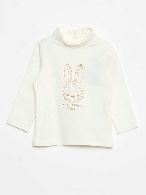 Sous-pull avec col montant à motif - Kiabi