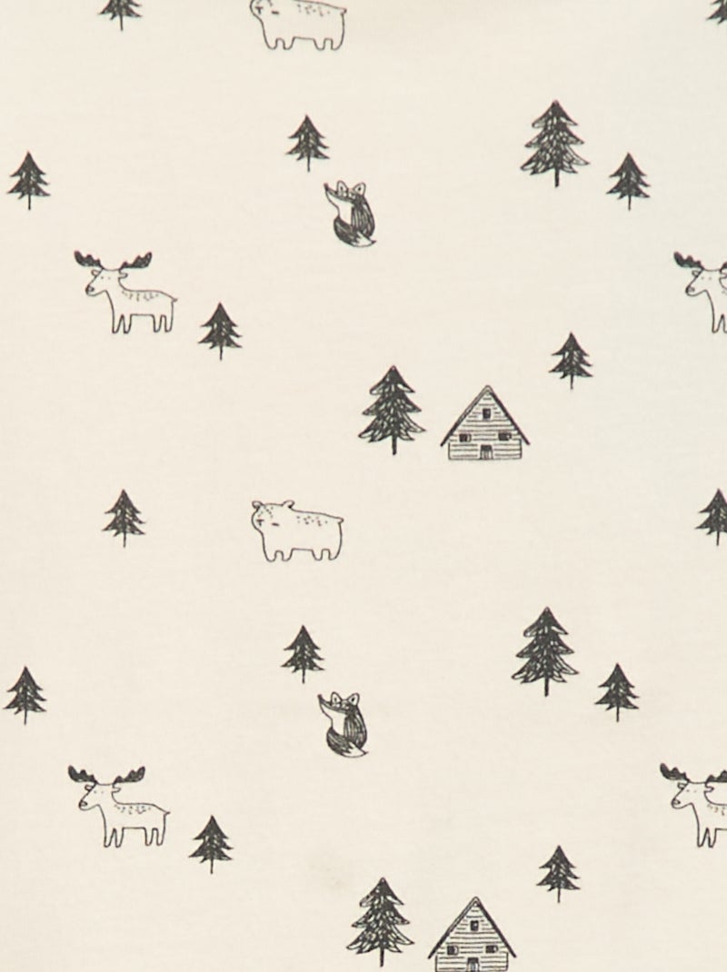 Sous-pull avec col montant à motif Blanc - Kiabi