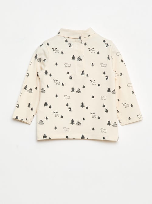 Sous-pull avec col montant à motif - Kiabi