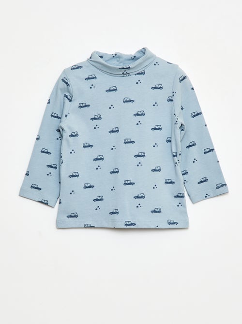 Sous-pull avec col montant à motif - Kiabi
